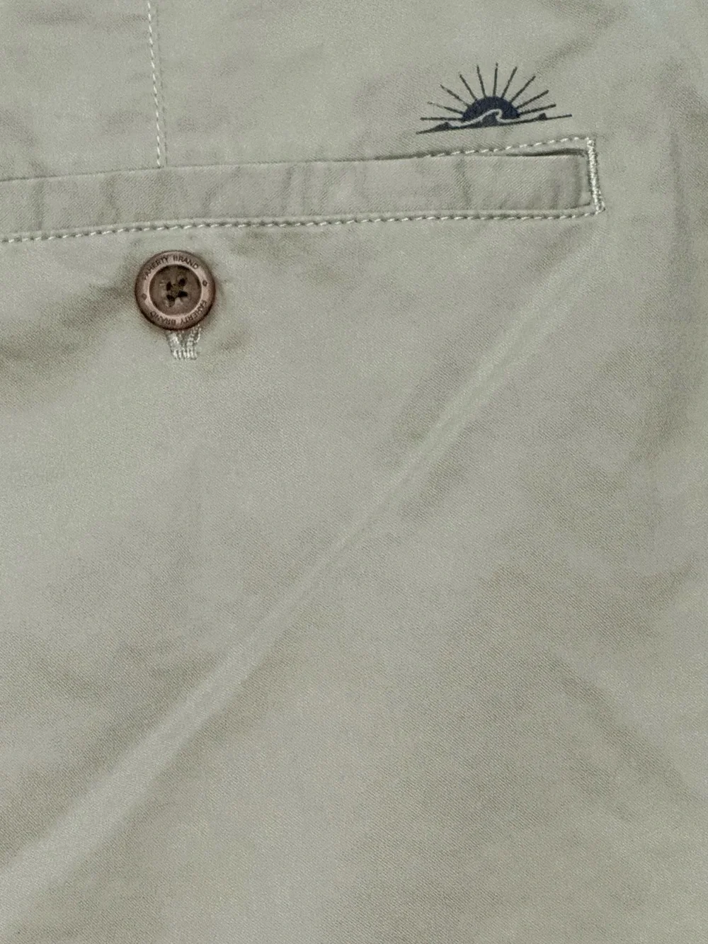 Faherty | Movement Chino Short | Sage Green | Waist 38” Inseam 8”